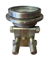 Kontaksız 0-1000 Milibar (0/1 Bar) AISI316 Paslanmaz Diferansiyel Fark Basınç Ölçer Manometre(STATİK BASINÇ MAKS. 200 BAR) Fantinelli