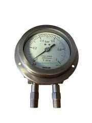 Kontaksız 0-1000 Milibar (0/1 Bar) AISI316 Paslanmaz Diferansiyel Fark Basınç Ölçer Manometre(STATİK BASINÇ MAKS. 200 BAR) Fantinelli