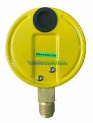 Ø100mm 0/60 Milibar Alttan Bağlantılı Kurutip Kapsül Diyaframlı Basınç Ölçer, Milibar Manometre G1/2'' CL1,6 PAKKENS