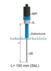1/2'' Seviye Elektrotu, İletkenlik Tip Seviye Elektrodu