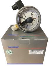 Ø100mm 0/25 Bar Alttan Bağlantılı TEK Elektrik Kontaklı Hassas Manometre, Basınç Ölçer IP65 Kurutip G1/2'' CL1,0 PAKKENS