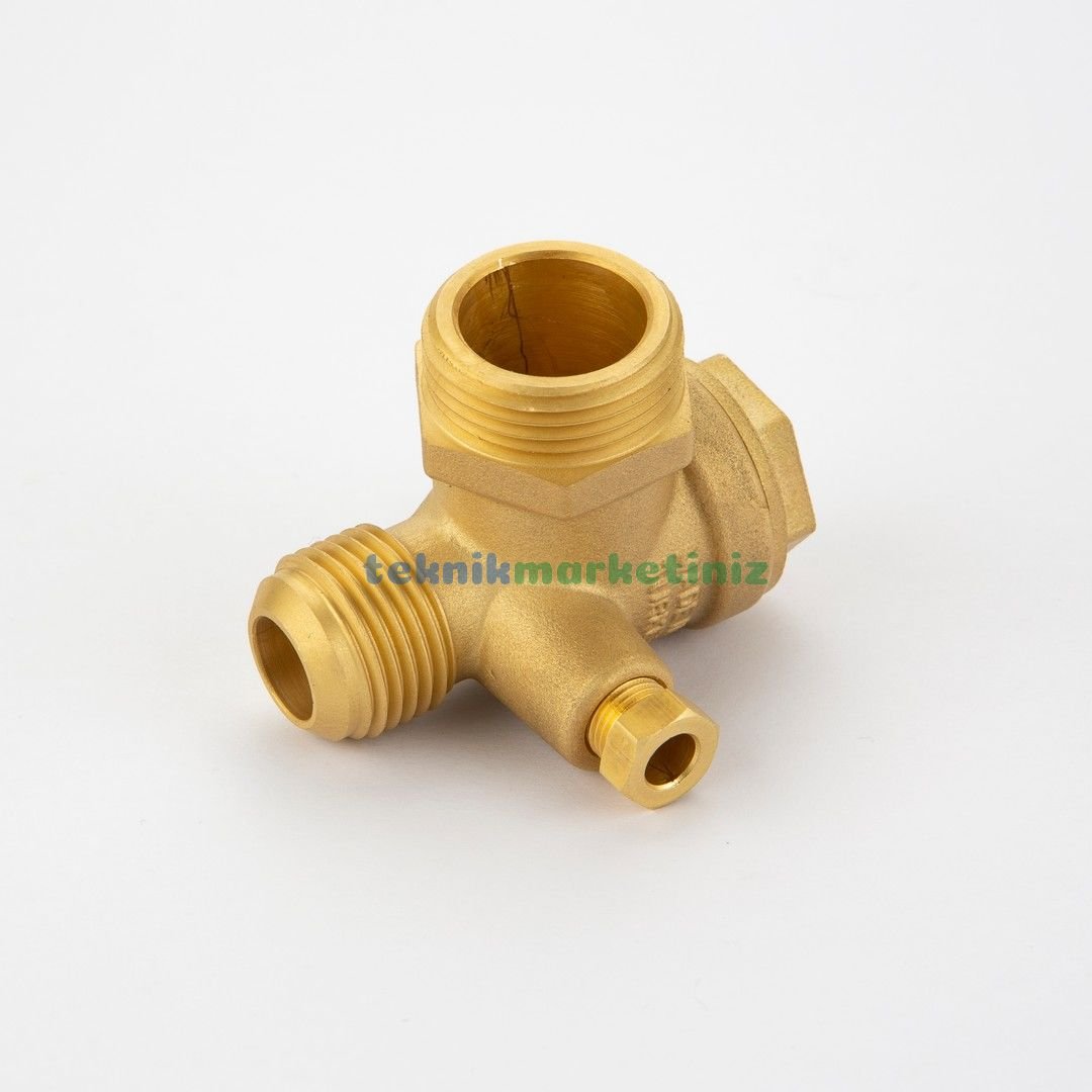 MAY-15 Kompresör Çekvalfi,  1/2'', 3/4'', 1/8”–Q6 mm Dişli Kompresör Çekvalfi YKS MAY15