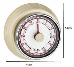 Mıknatıslı, Retro, Analog Mutfak Timer, Zamanlayıcı TFA Dostmann 38.1037.09 TM832.2063.09
