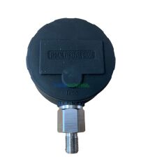 -1/+1 Bar Dijital Vakummetre-Manometre Bar,mmHg,Psi,mBar,kPa,kgf/cm2,mH2O,inHg,Torr Göstergeli Ø80mm Dijital Basınç Göstergesi 1/4'' IP65 Dış Ortam Koruma Kılıfı ile Beraber