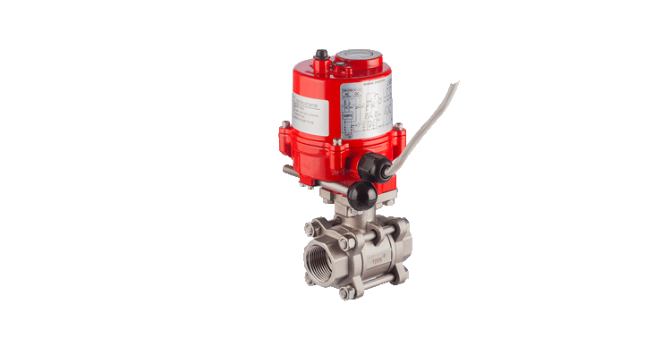 TORK EAV-903 220 VAC ELEKTRİK AKTÜATÖRLÜ 316 PASLANMAZ DİŞLİ 3 PARÇALI KÜRESEL VANA