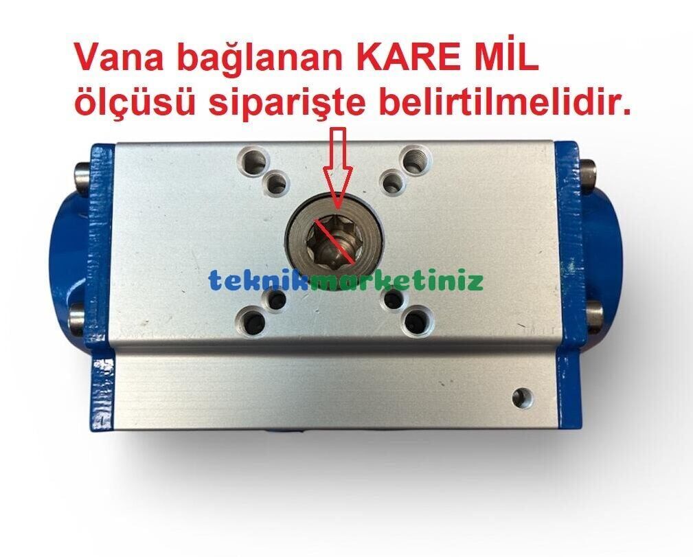RA52DA Çift Etkili Pnömatik Aktüatör TORK RA 52 DA 9mm
