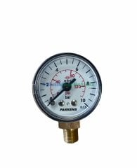 Ø40mm 0-10 Bar G1/8'' inç Alttan Bağlantılı Genel Amaçlı Kurutip Manometre, Basınç Göstergesi CL2,5 PAKKENS