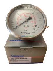 Ø100mm 0-16 Bar Panotip Arkadan Bağlantılı Gliserinli, Sıvı Dolgulu G1/2'' Manometre, Basınç Göstergesi CL2,5 PAKKENS