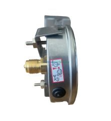 Ø100mm 0-2,5 Bar Panotip Arkadan Bağlantılı Gliserinli, Sıvı Dolgulu G1/2'' Manometre, Basınç Göstergesi CL2,5 PAKKENS
