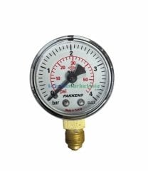 Ø50mm 0-4 Bar G1/4'' inç Alttan Bağlantılı Genel Amaçlı Kurutip Manometre, Basınç Göstergesi CL2,5 PAKKENS