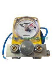 80x80mm Kontaklı 0-1000 Milibar Diferansiyel Fark Basınç Ölçer Manometre Çelik Kollektörlü PAKKENS