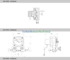 80x80mm Kontaklı 0-1000 Milibar Diferansiyel Fark Basınç Ölçer Manometre Çelik Kollektörlü PAKKENS