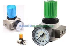 3/4'' Pnömatik Regülatör, Festo Tipi Metal Gövde Hava Basınç Ayar Regülatörü DR Serisi P1 Max : 16 Bar