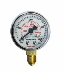 Ø50mm 0-400 Bar G1/4'' inç Alttan Bağlantılı Genel Amaçlı Kurutip Manometre, Basınç Göstergesi CL2,5 PAKKENS