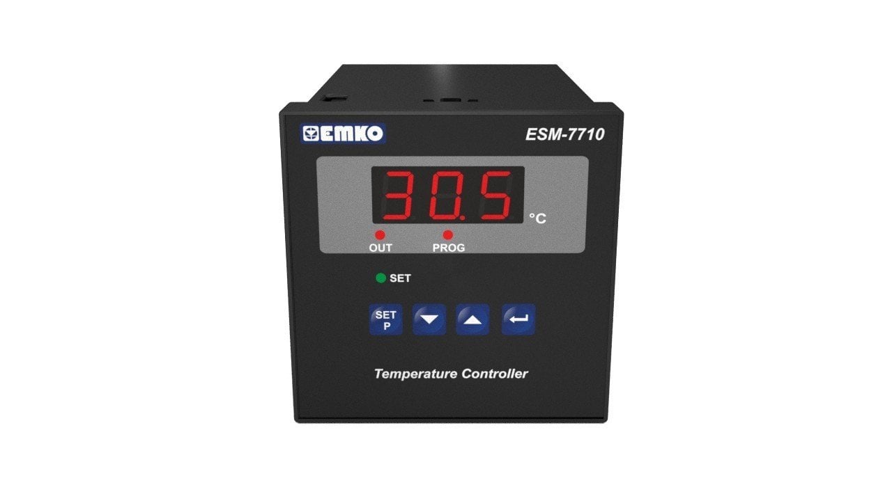 EMKO ESM-7710.5.05.0.1/00.00/2.0.0.0 Dijital ON/OFF Sıcaklık Kontrol Cihazı 0...800 °C J tipi TC, 1 Röle Çıkışlı 230 Vac