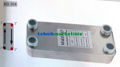 40 Plakalı 2195 Lt/saat 1'' Dişli, Kaynak Plakalı Isı Eşanjörü