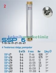 4'' MOTORSUZ DERİN KUYU DALGIÇ POMPA GÖVDESİ SSP 6/7