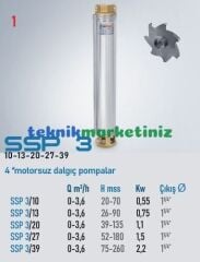 4'' MOTORSUZ DERİN KUYU DALGIÇ POMPA GÖVDESİ SSP3/20