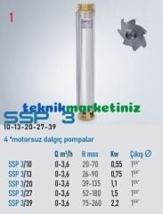 4'' MOTORSUZ DERİN KUYU DALGIÇ POMPA GÖVDESİ SSP3/39