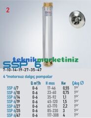 4'' MOTORSUZ DERİN KUYU DALGIÇ POMPA GÖVDESİ SSP 6/14