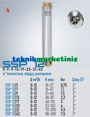 4'' MOTORSUZ DERİN KUYU DALGIÇ POMPA GÖVDESİ SSP 12/42