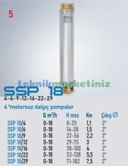4'' MOTORSUZ DERİN KUYU DALGIÇ POMPA GÖVDESİ SSP 18/4