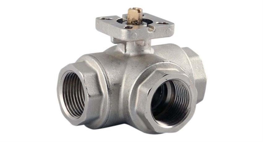 TORK-KV 902 3 YOLLU PİRİNÇ KÜRESEL VANA, DİŞLİ, TEPE FLANŞLI