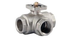 TORK-KV 902 3 YOLLU PİRİNÇ KÜRESEL VANA, DİŞLİ, TEPE FLANŞLI