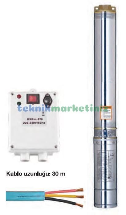 4'' 0.75KW-1HP 220V. Dalgıç Pompa+Motoru MOMENTUM 4XRm4/10-0.75 Derin Kuyu Motor+Pompası