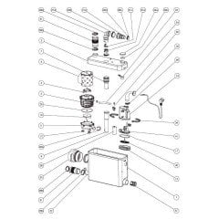 Sanipack 1 Asma Klozet+1 Lavabo+1 Duş Kabini+1 Çamaşır Makinesi+1 Bide Gideri Öğütücülü, Bıçaklı Foseptik Tahliye Pompası 4 Tahliye Girişli WC+3 Ünite