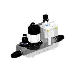 Sanicom 1, Tek Pompalı 2 Ünite Girişli (Klozet hariç), Banyo, Mutfak ve Çamaşırhane Pis Su Transfer, Tahliye Pompası