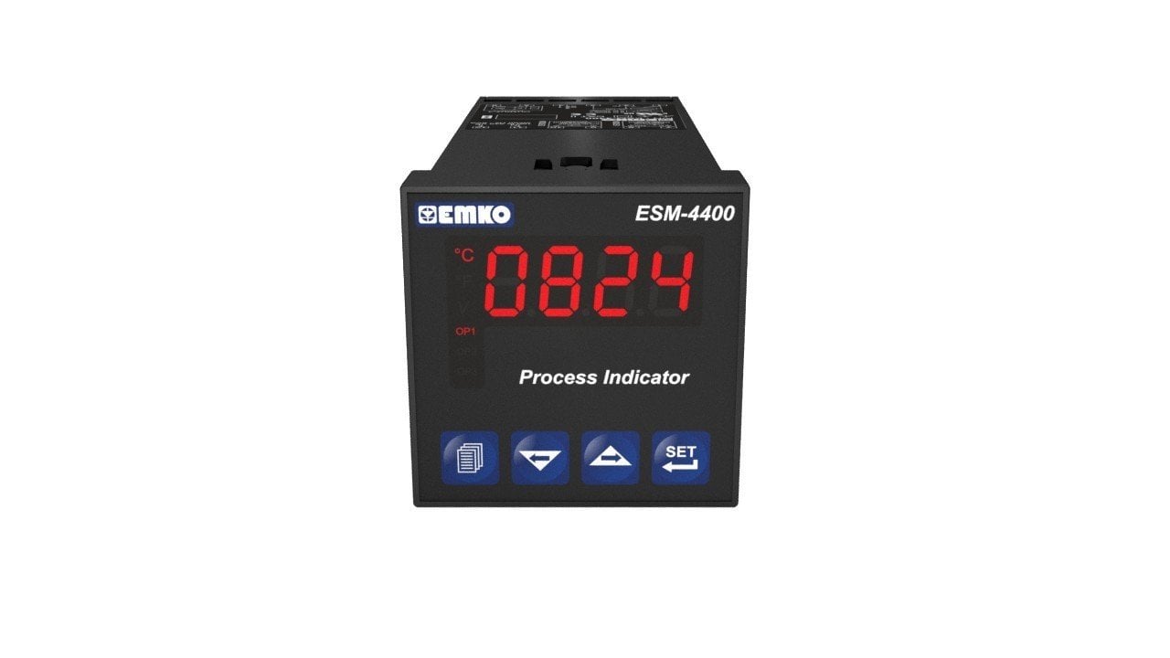 ESM-4400.2.20.2.1/00.00/0.0.0.0 Proses Göstergesi, 24Vac/Vdc beslemeli, 1 röle çıkışlı, RS-485 haberleşmeli, RS-485 ModBus Haberleşmeli