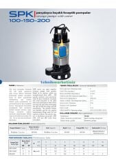 SPK 150 1,5HP Parçalayıcı Bıçaklı Kendinden Flatörlü Foseptik Dalgıç Pompası 2'' çıkışlı STAR POMPA