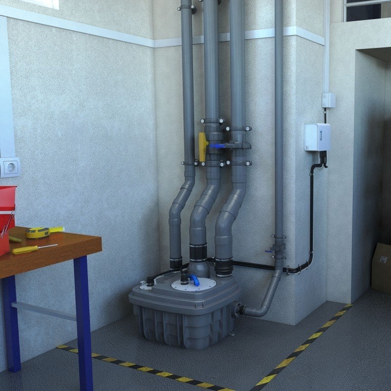Sanicubic 1 VX Monofaze Vortex Pompalı Evsel ve Ticari Kullanım İçin Foseptik, Atık Su Tahliye İstasyonu
