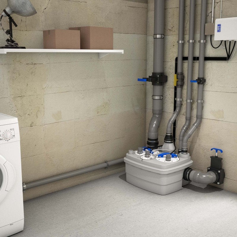 Sanicubic 2 Classic Monofaze Parçalayıcı Bıçaklı Pompalı Evsel ve Ticari Kullanım İçin Foseptik, Atık Su Tahliye İstasyonu