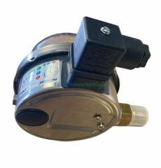 Ø100mm 0/600 Bar Alttan Bağlantılı ÇİFT Elektrik Kontaklı Hassas Manometre, Basınç Ölçer IP65 Kurutip G1/2'' CL1,0 PAKKENS