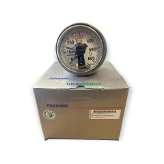 Ø100mm 0/600 Bar Panotip Arka Bağlantılı ÇİFT Elektrik Kontaklı Hassas Manometre, Basınç Ölçer IP65 Kurutip G1/2'' CL1,0 PAKKENS