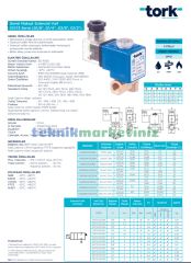 1/8'' Normalde Kapalı Genel Maksat Solenoid Vana TORK S1073.00.018 (0 - 16 BAR), Ekonomik Direkt Çekmeli Seri (1,8mm Orifis)