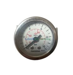 Ø40mm 0-10 Bar G1/8'' inç Panotip Arkadan Bağlantılı Genel Amaçlı Kurutip Manometre, Basınç Göstergesi CL2,5 PAKKENS