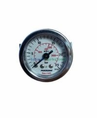 Ø40mm 0-25 Bar G1/8'' inç Panotip Arkadan Bağlantılı Genel Amaçlı Kurutip Manometre, Basınç Göstergesi CL2,5 PAKKENS