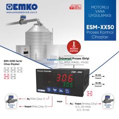 ESM-9950 220V. 2x Röle Çıkışlı + 1x 4-20mA Çıkışlı, RS-232, Üniversal Girişli PID Proses Kontrol Cihazı