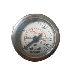 Ø40mm 0-315 Bar G1/8'' inç Panotip Arkadan Bağlantılı Genel Amaçlı Kurutip Manometre, Basınç Göstergesi CL2,5 PAKKENS