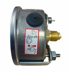 Ø63mm -1 / +0,6 Bar Panotip Arka Bağlantılı Gliserinli (Sıvı Dolgulu) G1/4'' ManoVakummetre CL2,5 PAKKENS