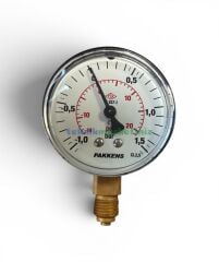 Ø63mm -1 / +1,5 Bar Alttan Bağlantılı Kurutip G1/4'' ManoVakummetre, Vakum Göstergesi CL2,5 PAKKENS
