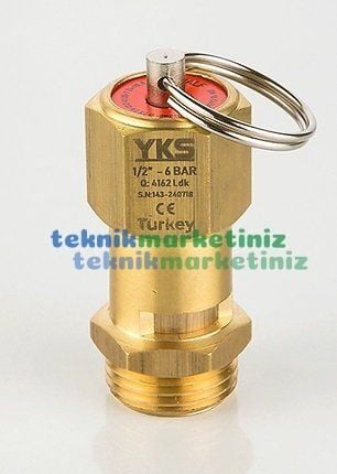 1/2'' 60 BAR Sabit Basınçlı Mühürlü CE Belgeli Emniyet Ventili YKS-630