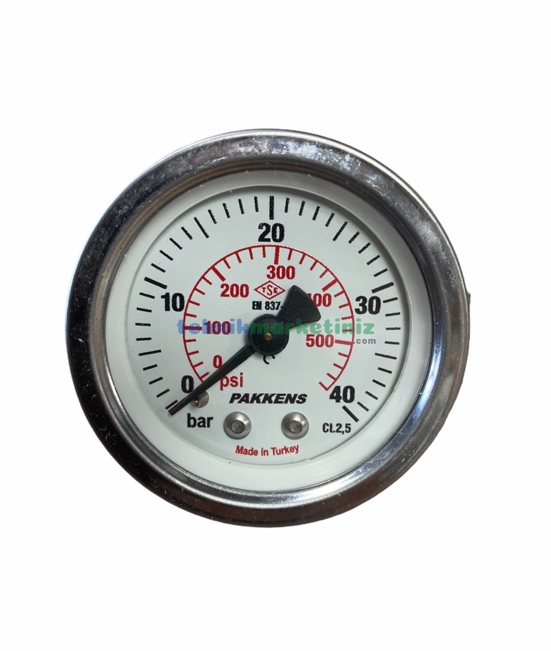 Ø50mm 0-40 Bar Panotip Arkadan Bağlantılı Genel Amaçlı Kurutip Manometre, Basınç Göstergesi CL2,5 PAKKENS