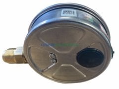 Ø100mm -760mmHg Alttan Bağlantılı Gliserinli (Sıvı Dolgulu) G1/2'' Vakummetre, Vakum Göstergesi CL2,5 PAKKENS