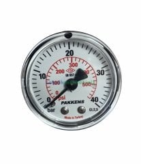 Ø50mm 0-40 Bar Arkadan Bağlantılı Genel Amaçlı Kurutip Manometre, Basınç Göstergesi CL2,5 PAKKENS