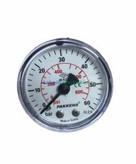 Ø50mm 0-60 Bar Arkadan Bağlantılı Genel Amaçlı Kurutip Manometre, Basınç Göstergesi CL2,5 PAKKENS