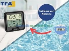 Kablosuz,Telsiz İç Ortam ve Havuz,Gölet Termometresi, Max-Min Fonksiyonlu TFA Dostmann MARBELLA 30.3066.01 TM832.1052.01